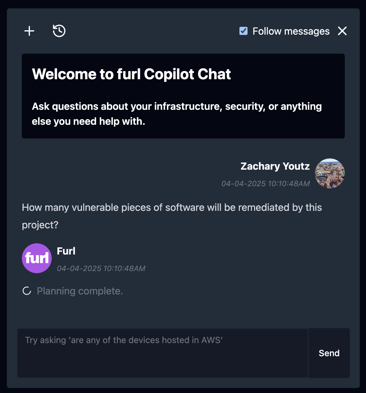 Screenshot of Copilot